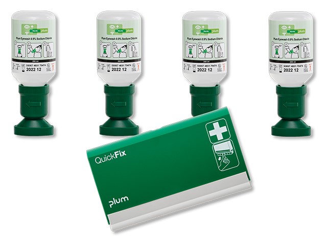Plum action package 6002 eye wash + plaster dispenser