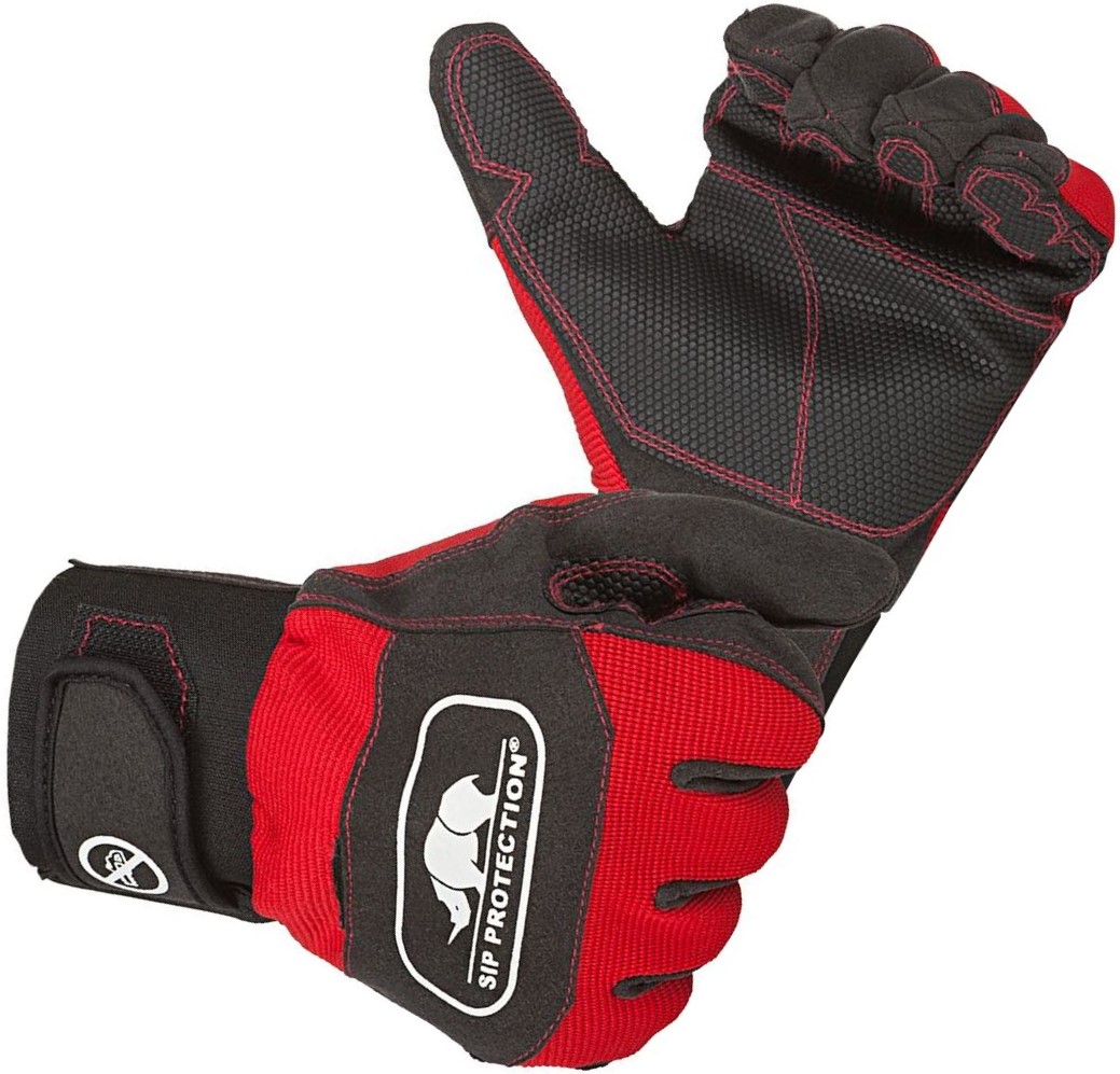 2XD2_412___FR1ZRPKJ6LoGuPR SIP Protection 2XD2 Schnittschutzhandschuhe schwarz-rot