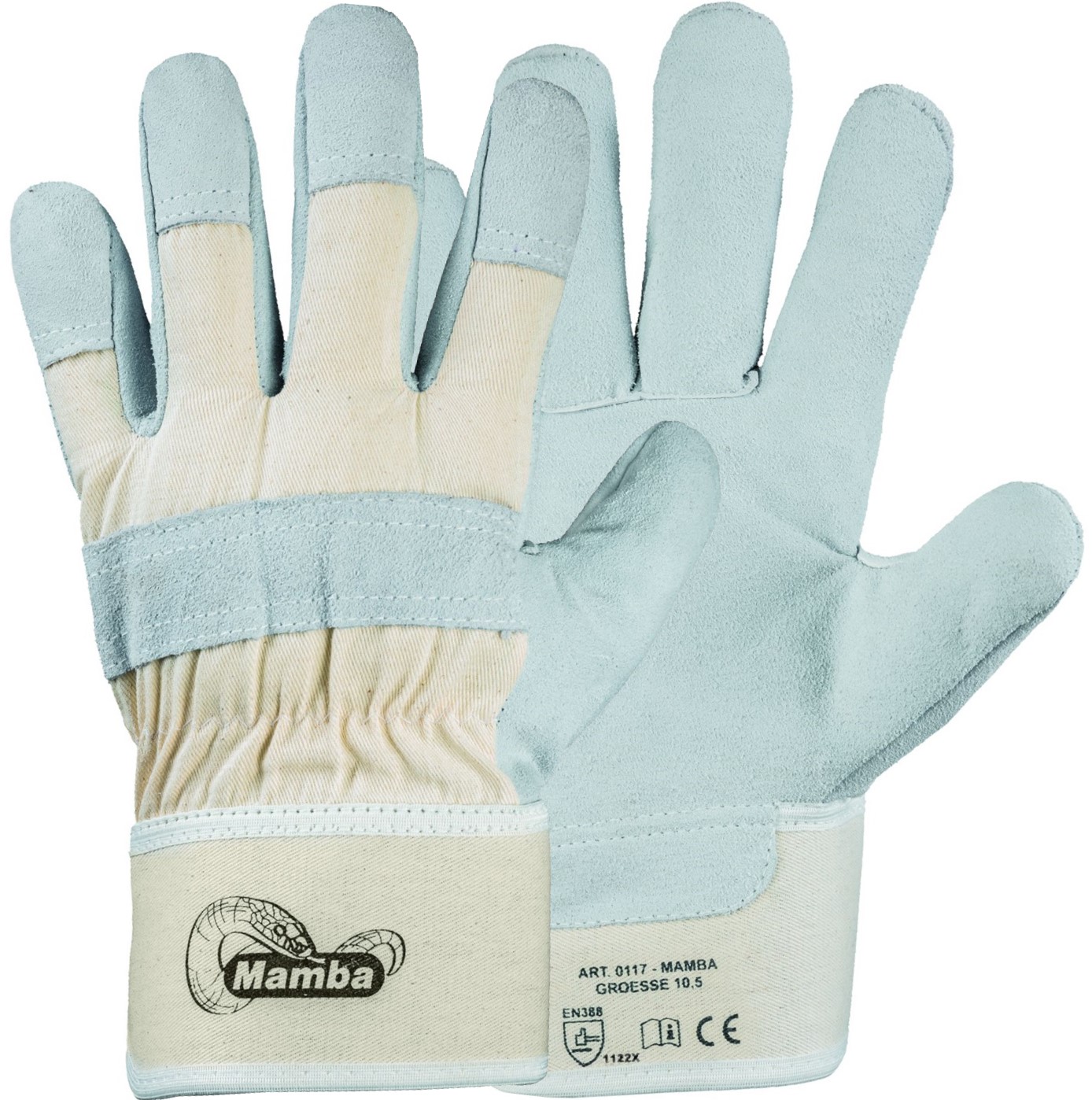 mamba-0117 Stronghand 0117 Mamba Rindspaltleder-Schutzhandschuhe