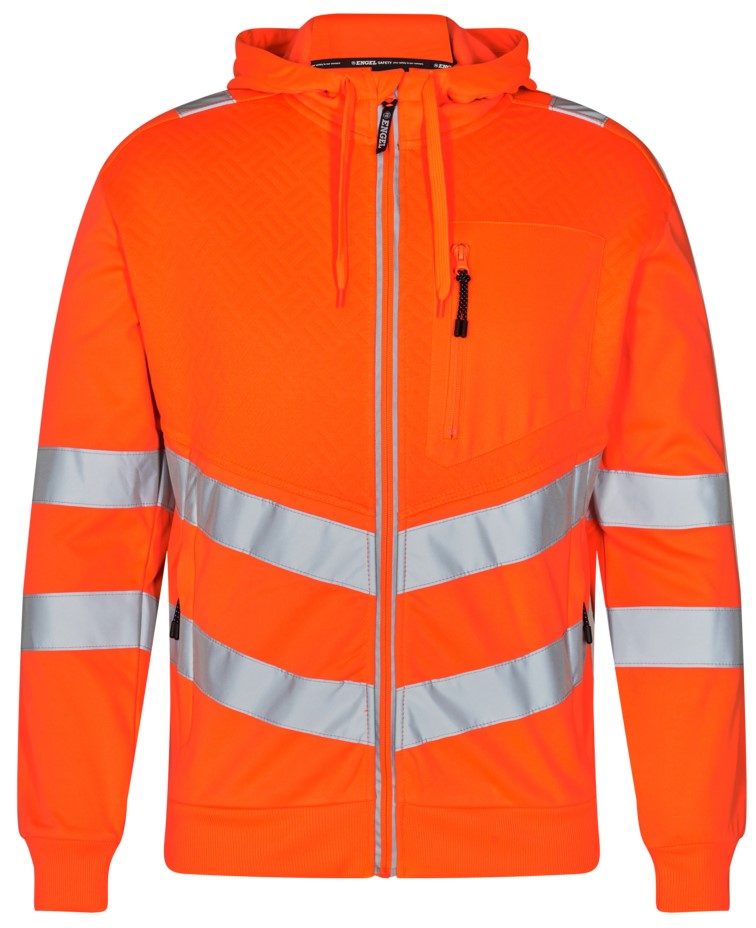 Engel 8025-241 Safety sweat cardigan with high-visibility protection