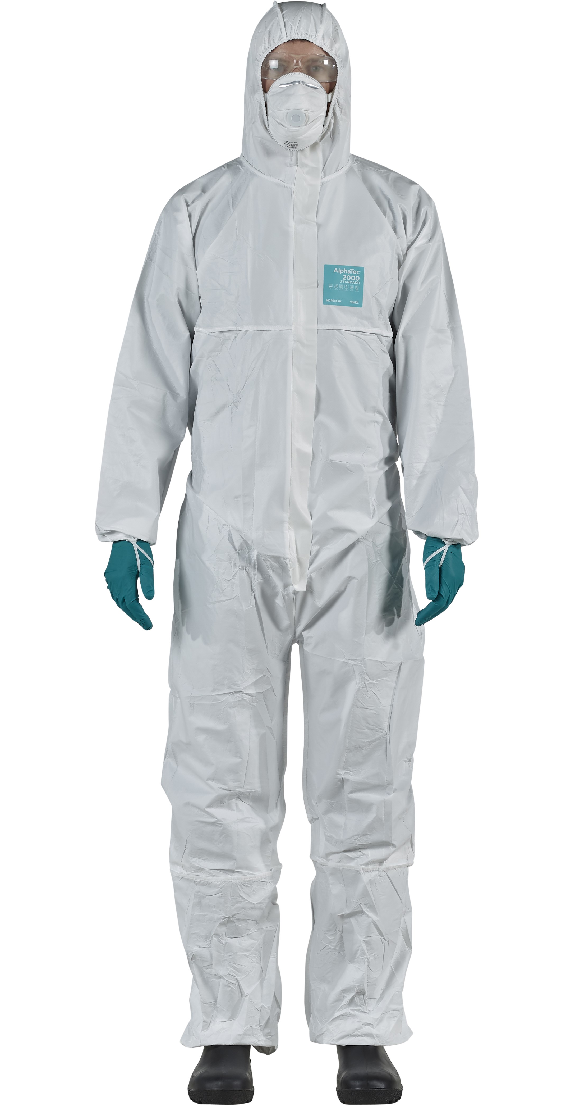 Microgard / AlphaTec 2000 Standard Overall with hood and booties model 156 white