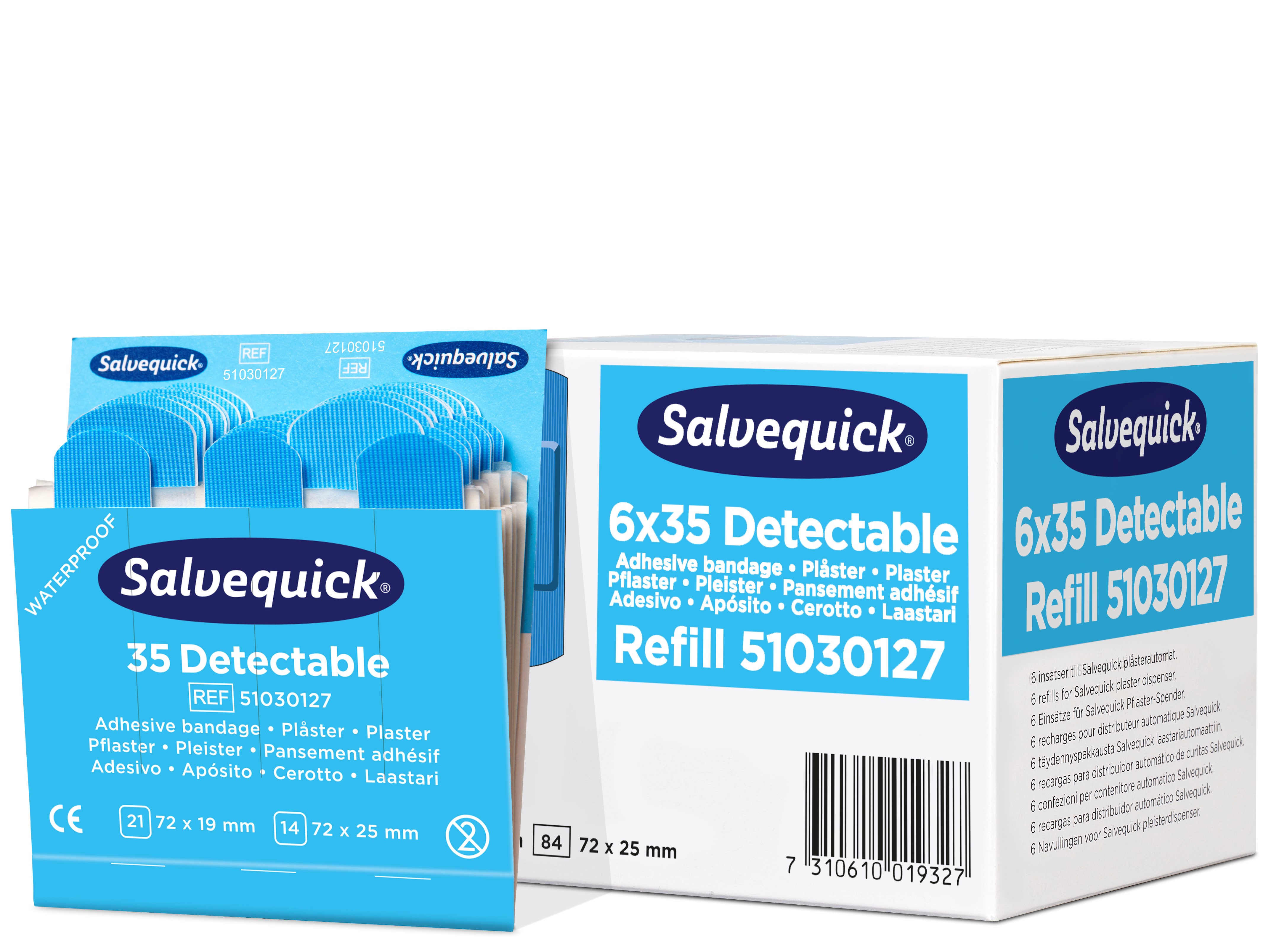 Salvequick 51030126 Pflastermix blau detektierbar