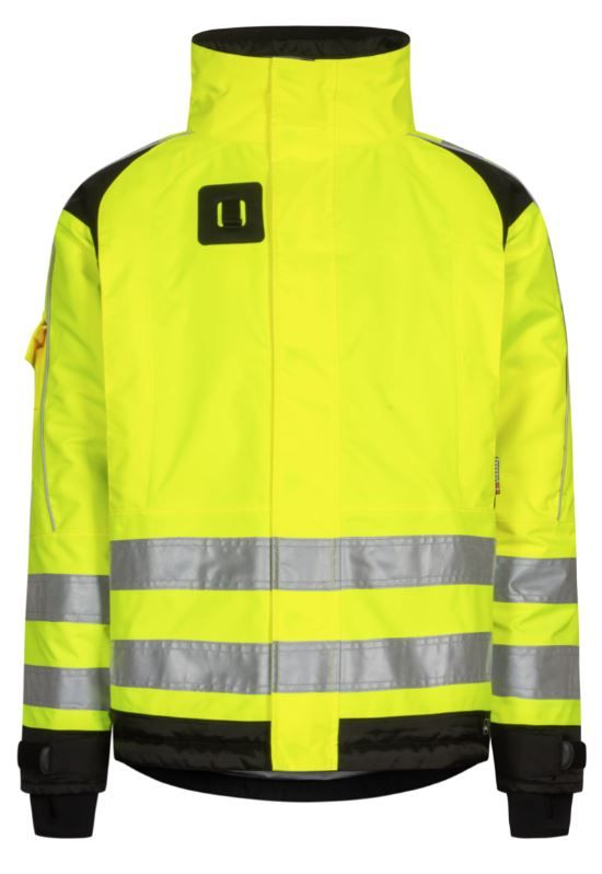 Lyngsøe 99944 atmungsaktive Warnschutz-Regenjacke leuchtgelb-schwarz