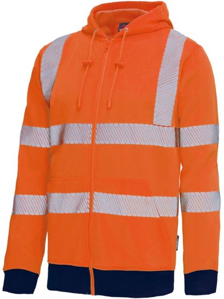 17lqRIhK6otJoj Vizwell VW14BO Warnschutz-Sweatjacke leuchtorange