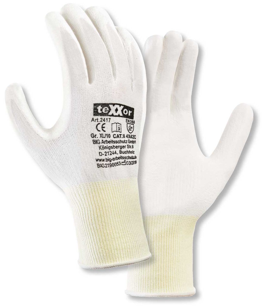 texxor 2417 Cut-resistant gloves with PU coating