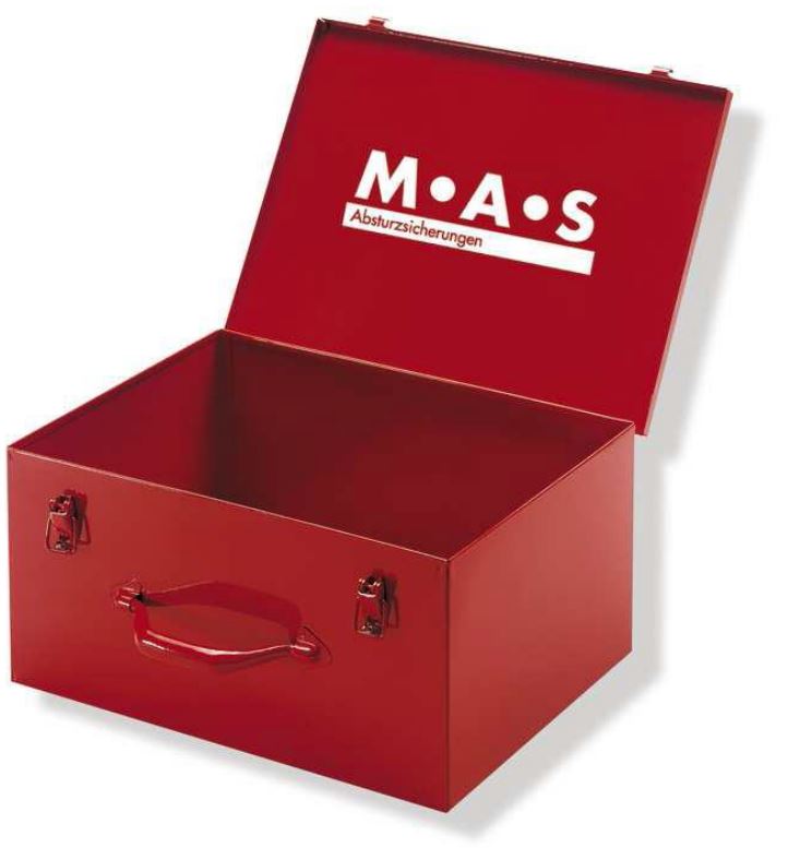M.A.S Equipment case made of sheet steel painted red