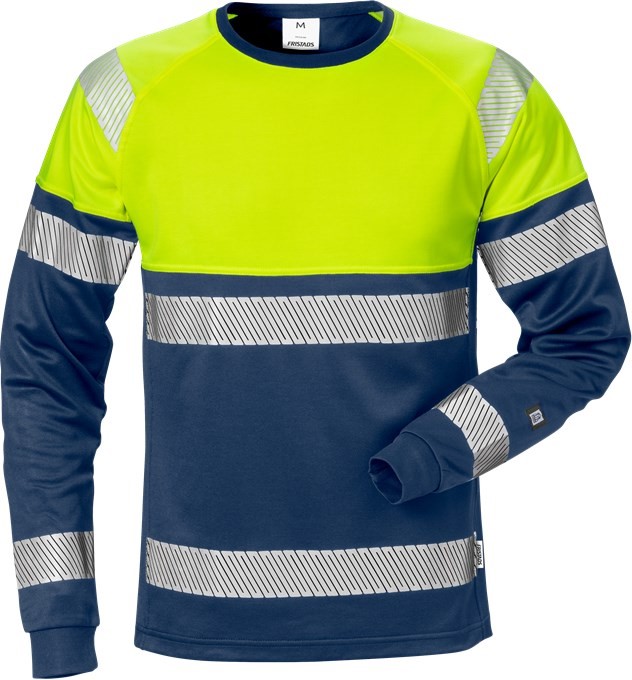 Fristads 129513 High Vis T-Shirt long sleeve 7519 THV with high-visibility protection