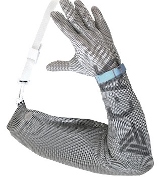 stechschutzhandschuh-ganzarmschutz-3 Schlachthausfreund Ganzarmschutz mit Schulterriemen