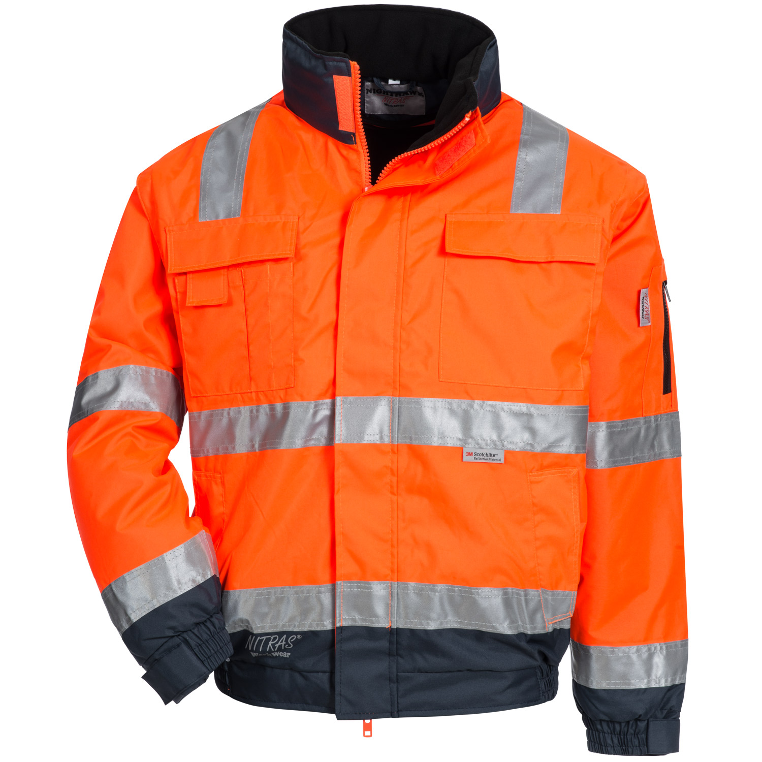 Nitras Motion Tex Viz Plus 7140 (ex:Nighthawk) Warning protection pilot jacket neon orange