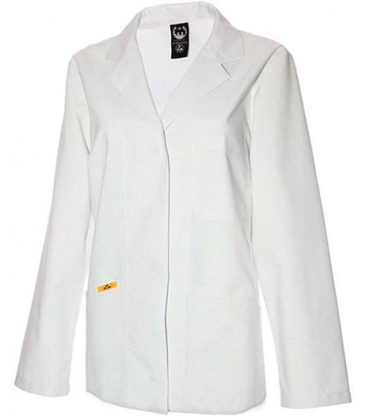 ESD Ladies Jacket long sleeve white 155g/m²
