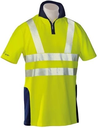 HB VISION BASIC high-visibility polo shirt short-sleeved 04025 80009 002