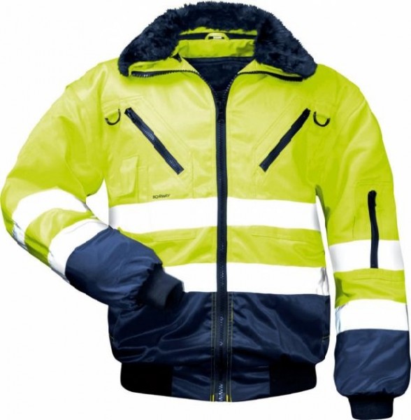 NORWAY 23648 GUNNAR warning protection pilot jacket bright yellow/marine