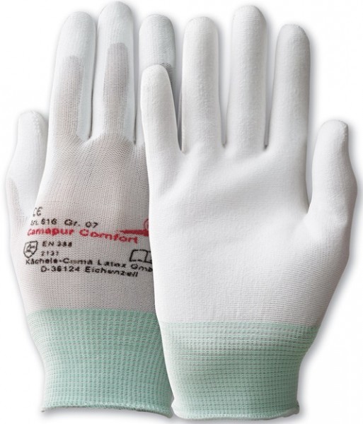 KCL Camapur Comfort 616+ protective gloves with PU coating