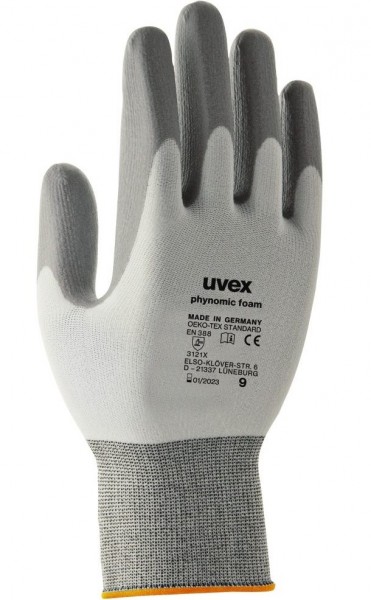 uvex 60050 phynomic foam protective gloves food grade