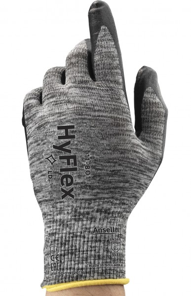 Ansell HyFlex 11-801 protective gloves with nitrile foam coating