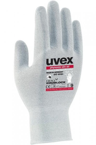uvex 60085 phynomic silv-air Viroblock hygienic protective gloves antiviral