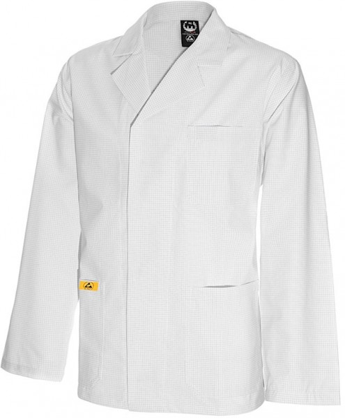 ESD men's jacket long sleeve white 155g/m²