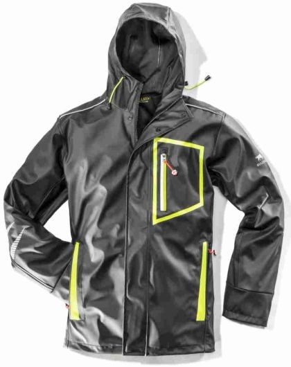 Bullstar Ultra rain jacket black-lime