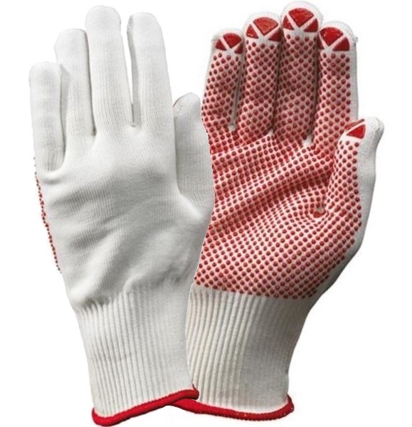 Fortis Classic Packer Knitted Gloves with Pimples white