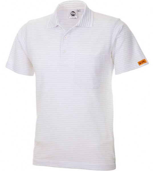 ESD Polo-Shirt short sleeve white 180g/m²