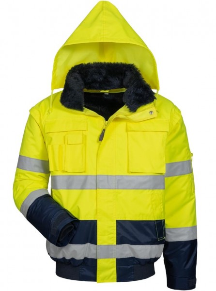 elysee 23559 VOLKER warning protection pilot jacket light orange/navy