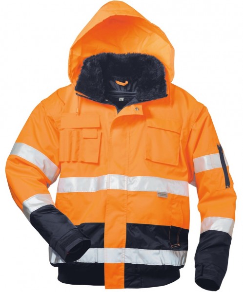 elysee 23559 VOLKER warning protection pilot jacket light orange/navy