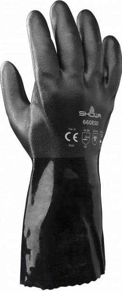 SHOWA 660ESD PVC chemical protective gloves