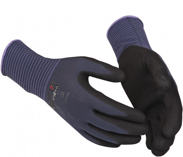 Guide 580 protective gloves with special microporous nitrile coating