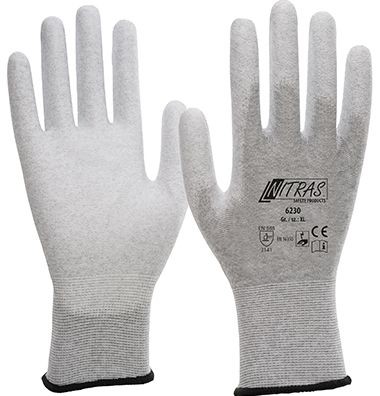 Nitras 6230 antistatic protective gloves touchscreen compatible