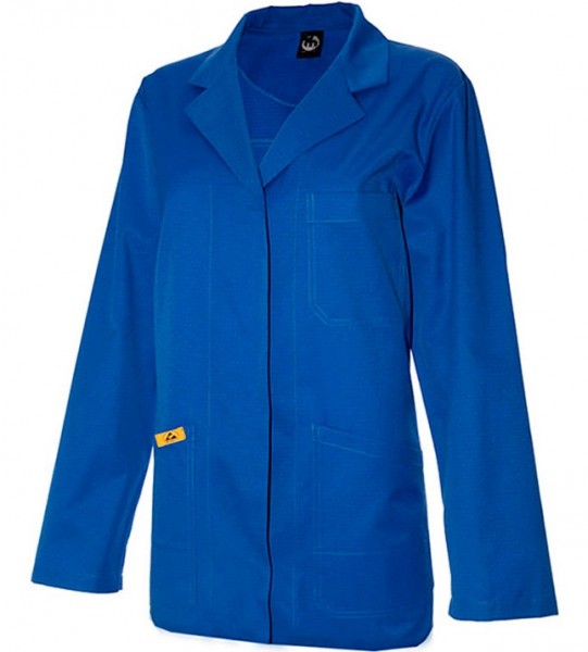 ESD ladies jacket long sleeve cornblue 155g/m²