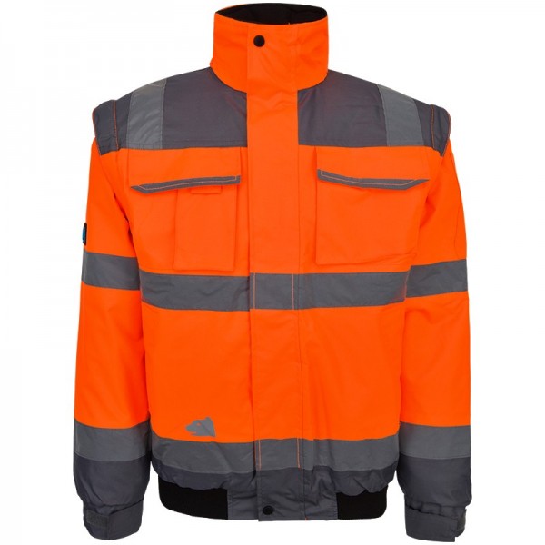 Pro-Fit 970 Warning protection pilot jacket light orange-grey