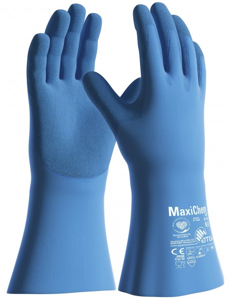ATG 76-733 MaxiChem Latex Chemical Protective Gloves Level C