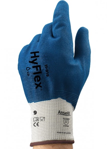 Ansell HyFlex 11-919 Nitrile coated protective gloves