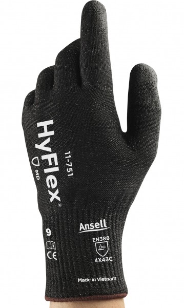 Ansell HyFlex 11-751 Cut-resistant gloves with PU coating