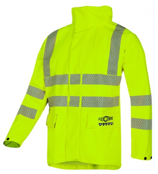 Sioen Wilkie 3740A2FF5 flame retardant and antistatic high visibility rain jacket