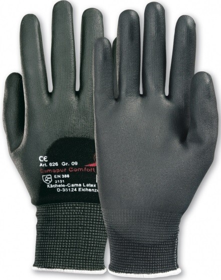 KCL Camapur Comfort 626 protective gloves with PU coating