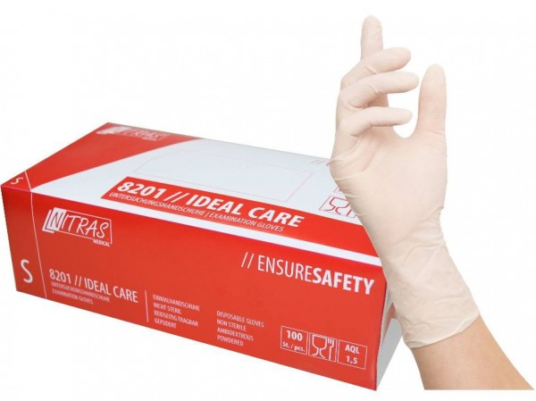 Nitras 8201 Ideal Care Latex disposable gloves