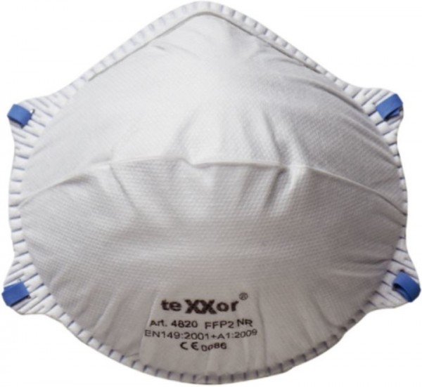 texxor 4820 fine dust masks FFP2 NR with nose clip