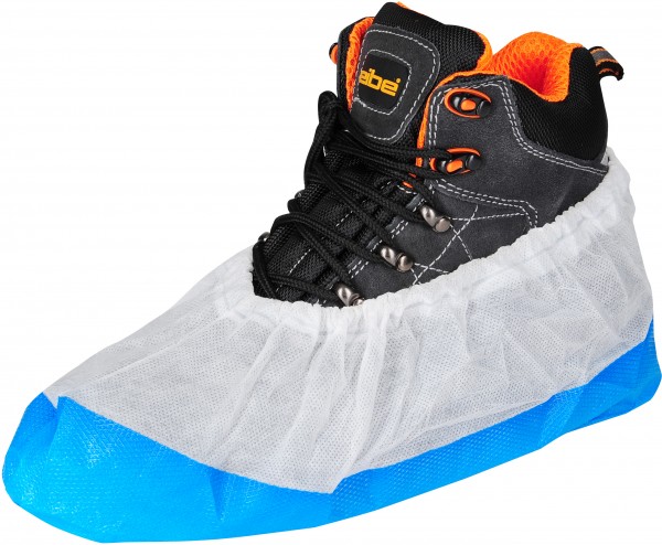 Asatex PP-PE overshoes white-blue CPE outsole low version
