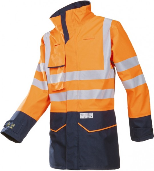 Sioen Orrington 7227A2ET1 Warning rain jacket with arc fault protection