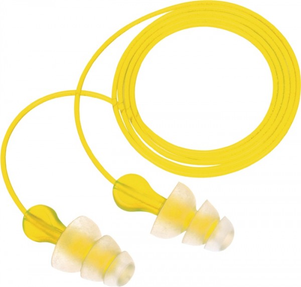 3M Hearing protection plugs PN01006 Tri-Flange SNR=29dB vinyl cord w.tape