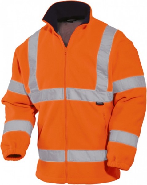 Vizwell VWFC13 warning protection fleece jacket orange