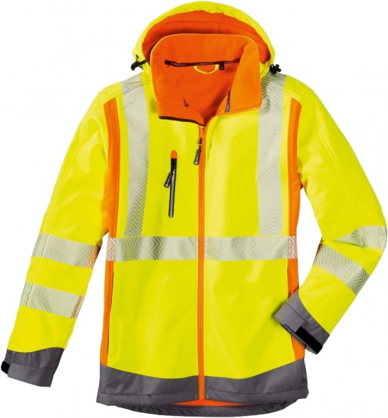 4 Protect HOUSTON 3470 Warning protection softshell jacket light orange zippable