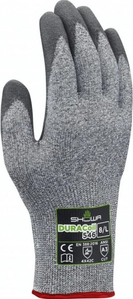SHOWA 546 Duracoil PU cut protection gloves level C