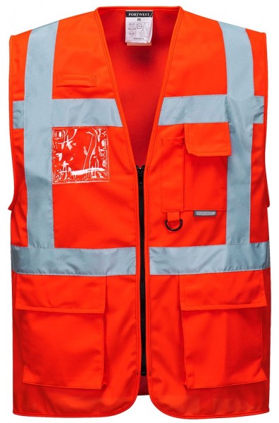 Portwest S476 Berlin high visibility executive vest red