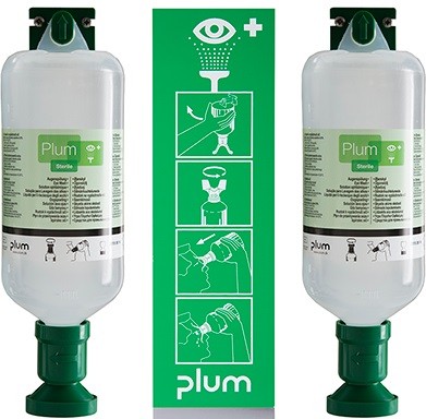 Plum 4708 Maxi eyewash station with 2 x 1000 ml eyewash