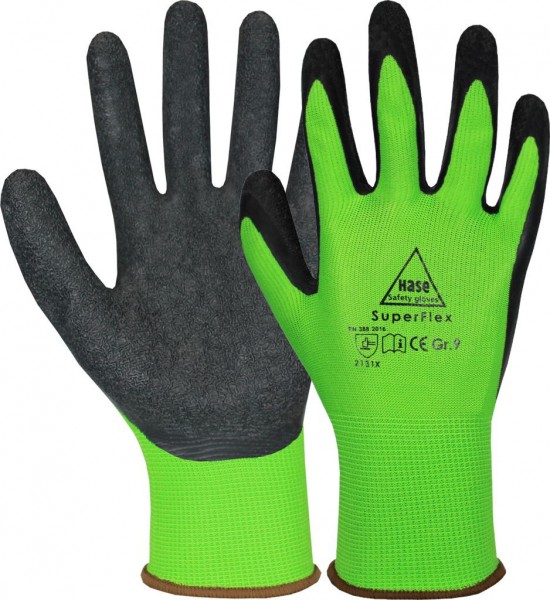 Hare 508610 SuperFlex Green Latex Protective Gloves