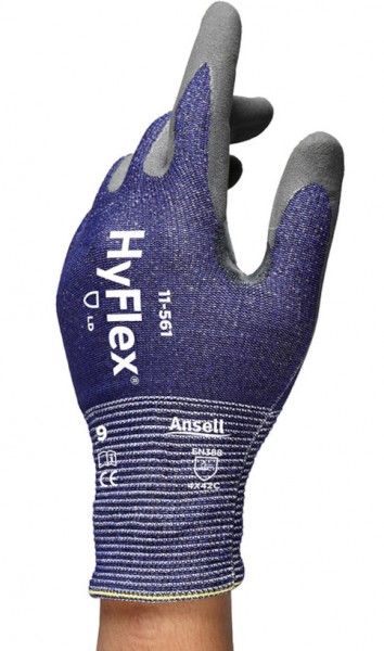 Ansell HyFlex 11-561 Nitrile Cut Protection Gloves Level C