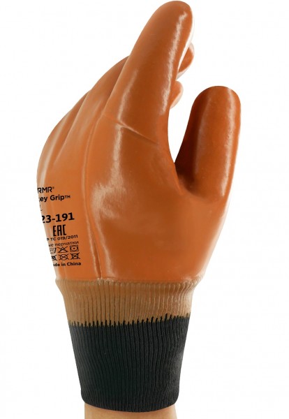 Ansell Winter Monkey Grip 23-191 protective gloves with PVC coating