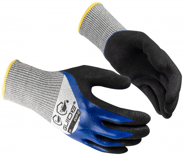 Guide 388 Nitrile Foam Cut Protection Gloves Level C Double Coating